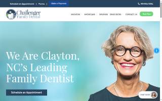Challenger Family Dental website