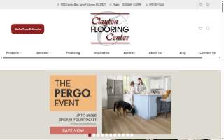 Clayton Flooring Center website