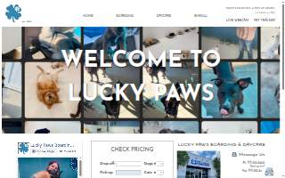 Lucky Paws Boarding & Daycare website