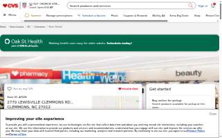 MinuteClinic at CVS of Clemmons website