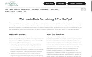 Davie Dermatology & The Med Spa website