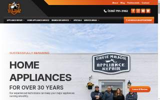 Davie Major Appliance Repair website