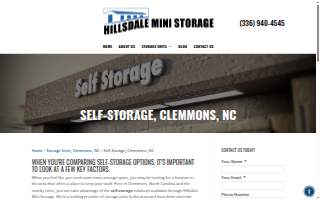 Hillsdale Mini Storage website