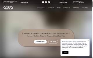Qatra Specialty Coffee of Clemmons website