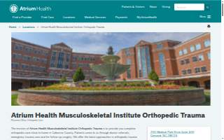 Atrium Health Musculoskeletal Institute Orthopedic Trauma website