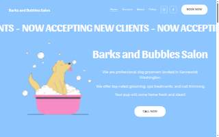 Barks & Bubbles Salon & Spa website