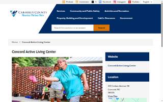 Concord Active Living Center website