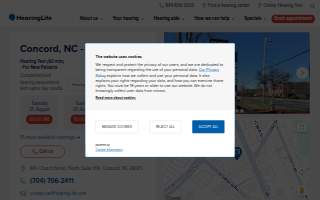 HearingLife of Concord NC website