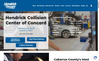 Hendrick Collision Center of Concord website
