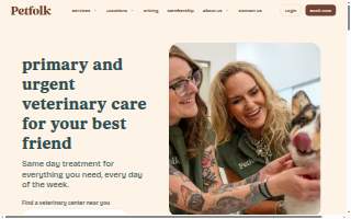 Petfolk Veterinary & Urgent Care - Concord website