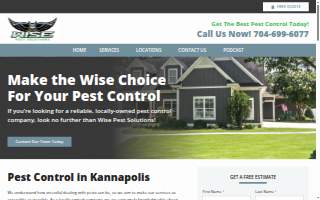 Wise Pest Solutions of Concord website
