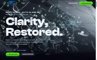 First Class Auto Glass NC website