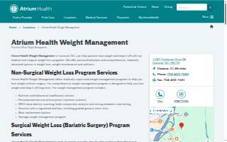 Atrium Health Weight Management of Davidson website