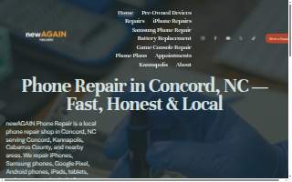 newAGAIN Phone Repair of Kannapolis website