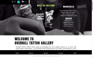 Overkill Tattoo Gallery website