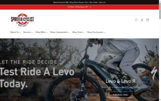 Spirited Cyclist Bike Shop website
