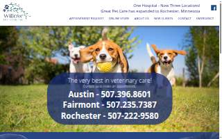 Willow Pet Hospital of Davidson website