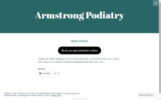 Armstrong Podiatry and Sports Health website