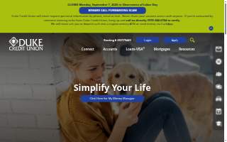 Duke Credit Union website