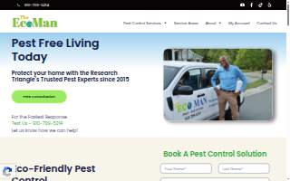 Eco Man Pest Solutions website
