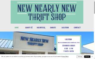 New Nearly New Thrift Shop website