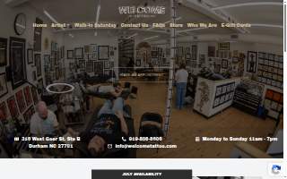 Welcome Tattoo website