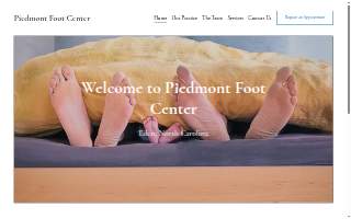 Piedmont Foot Center website