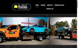 All Night Towing website