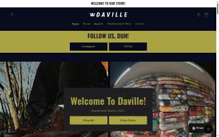 Daville Skate Shop website