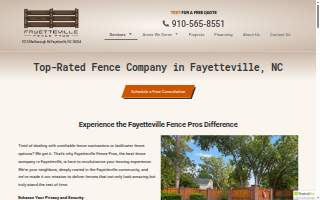 Fayetteville Fence Pros website
