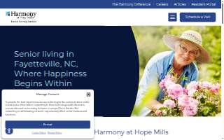 Harmony at Hope Mills website