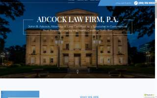 Adcock Law Firm, PA website