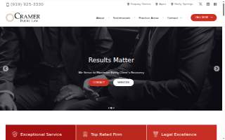 Cramer Injury Law of Fuquay-Varina website