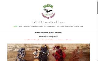 FRESH. Local Ice Cream website