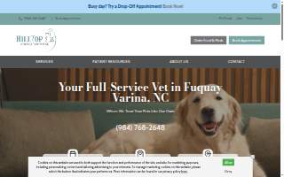 Hilltop Animal Hospital website