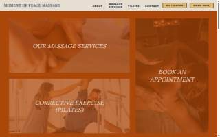 Moment of Peace Massage website