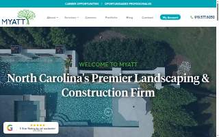 Myatt Landscaping and Construction website