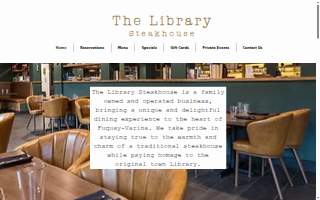 The Library Steakhouse website