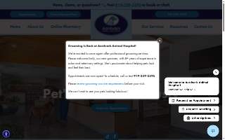 Aardvark Animal Hospital website