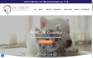 AMC of Garner Veterinary Hospital website