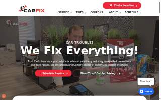 Carfix Auto Repair - Mast Dr website