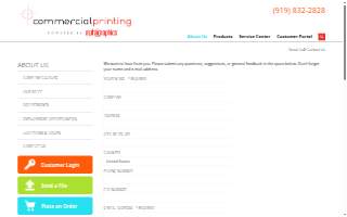 Commercial Printing Company website