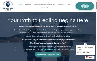 Consoling Minds Psychiatry website