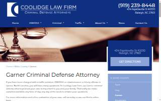 Coolidge Law Firm of Garner website