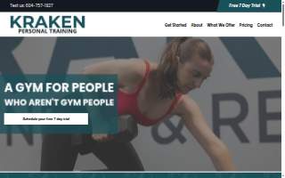 Kraken Fitness website