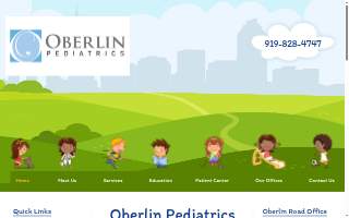 Oberlin Road Pediatrics of Garner website