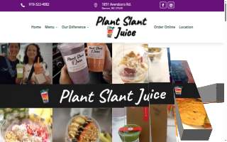 Plant Slant Juice website