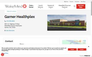 WakeMed Garner Healthplex website