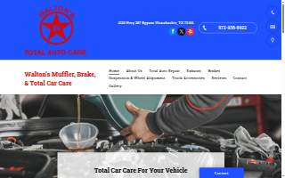 Walton's Family Auto Service website