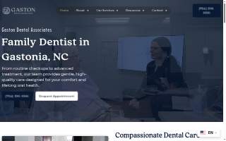 Gaston Dental Associates website